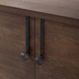 Glenn 38L x 16W x 30H Dark Brown Wood w/ Black Iron Frame, 2 Door Accent Cabinet from Mercana - Luna Furniture