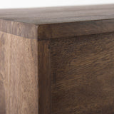 Glenn 38L x 16W x 30H Dark Brown Wood w/ Black Iron Frame, 2 Door Accent Cabinet from Mercana - Luna Furniture