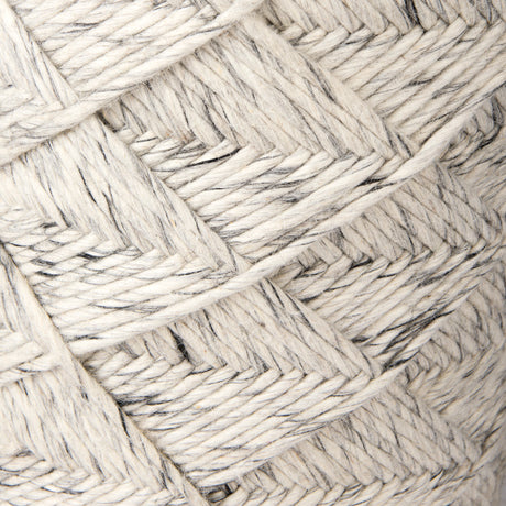 Esfera 17.7L x 15.7W x 15.7H Beige Chevron Woven Round Pouf from Mercana - Luna Furniture
