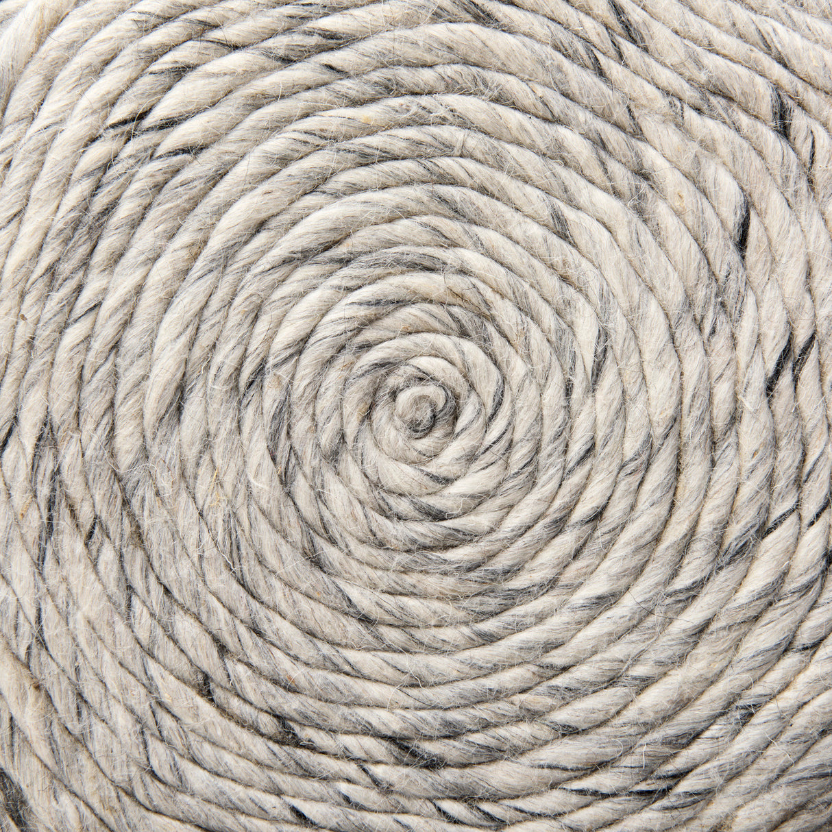 Esfera 17.7L x 15.7W x 15.7H Beige Chevron Woven Round Pouf from Mercana - Luna Furniture