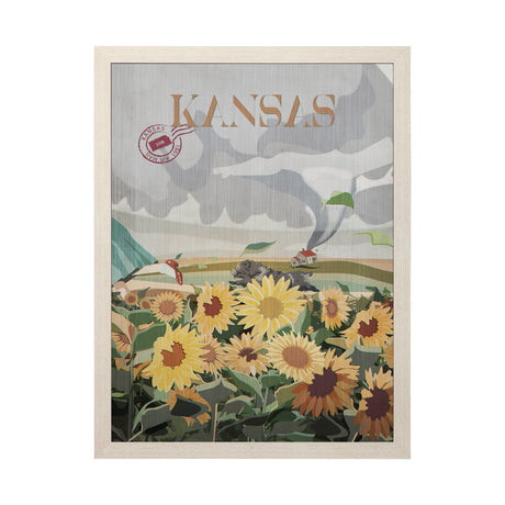 Kansas Go USA (L) by Mercana Studio a Hand Embellished Decograph Framed Art Print from Mercana - Luna Furniture