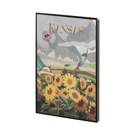 Kansas Go USA (SM) by Mercana Studio a Hand Embellished Decograph Framed Art Print from Mercana - Luna Furniture