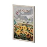 Kansas Go USA (XL) by Mercana Studio a Hand Embellished Decograph Framed Art Print under Glass from Mercana - Luna Furniture