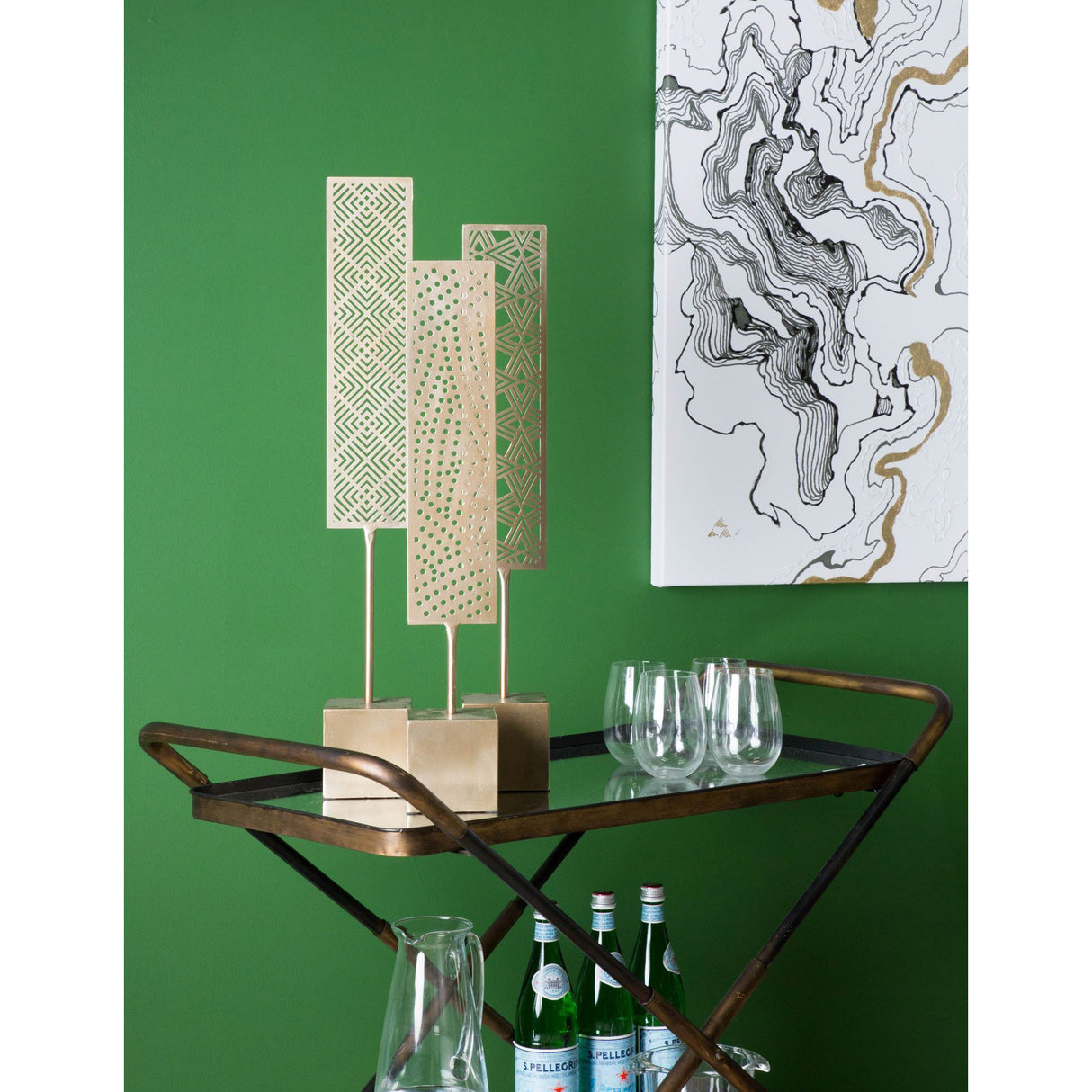 Arondale (Set of 3) 4L x 12W Gold Cutout Decorative Objects from Mercana - Luna Furniture