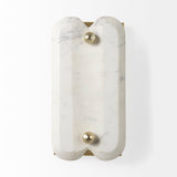 Stein 5L x 6W Gold W/ White Marble Shade Wall Sconce from Mercana - Luna Furniture