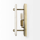 Stein 5L x 6W Gold W/ White Marble Shade Wall Sconce from Mercana - Luna Furniture