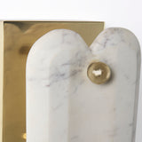 Stein 5L x 6W Gold W/ White Marble Shade Wall Sconce from Mercana - Luna Furniture