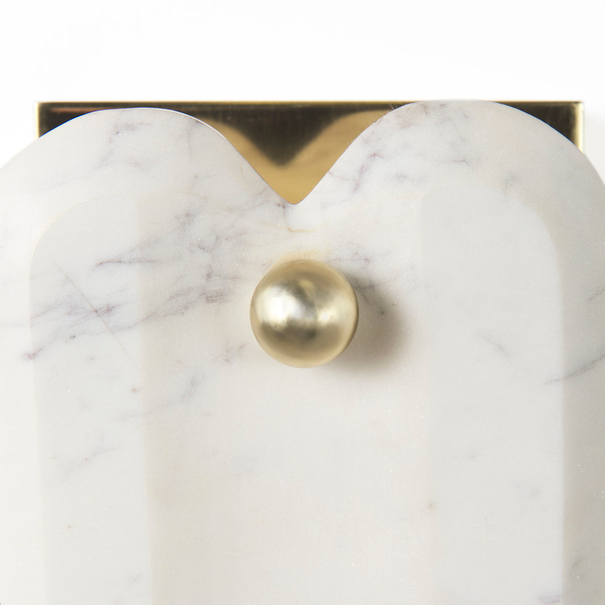 Stein 5L x 6W Gold W/ White Marble Shade Wall Sconce from Mercana - Luna Furniture