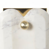 Stein 5L x 6W Gold W/ White Marble Shade Wall Sconce from Mercana - Luna Furniture