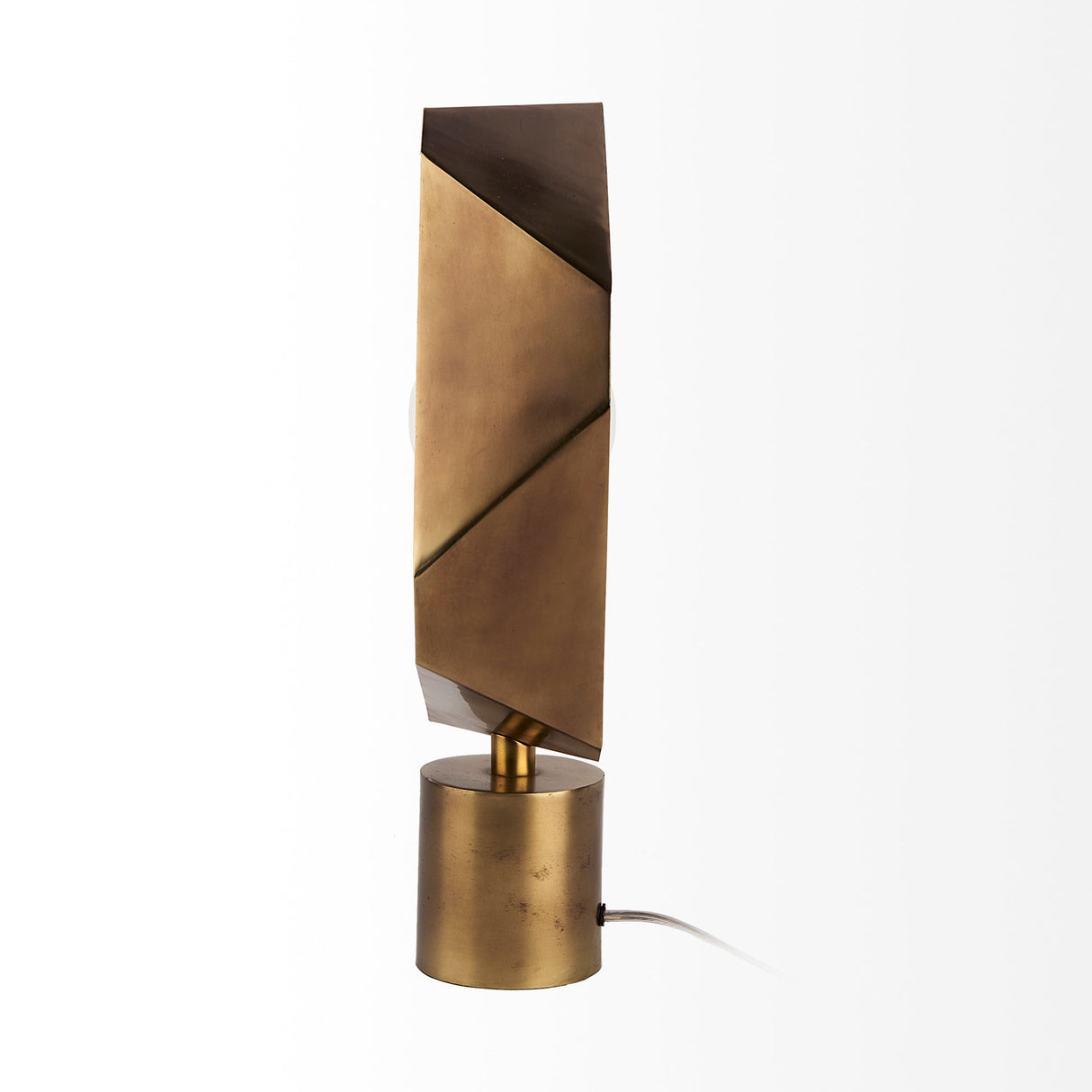 Shamir 15L x 15W Gold Geometric Metal Table Lamp from Mercana - Luna Furniture