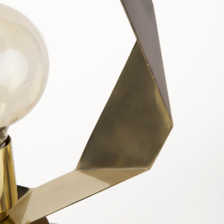 Shamir 15L x 15W Gold Geometric Metal Table Lamp from Mercana - Luna Furniture