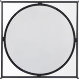 Austen 36L x 36W x 14.5H Round White Marble Top W/ Black Metal Frame Coffee Table from Mercana - Luna Furniture