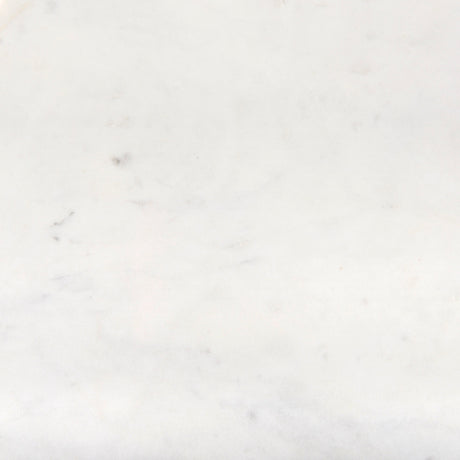 Austen 20L x 20W x 22H Round White Marble Top W/ Black Metal Frame Side Table from Mercana - Luna Furniture