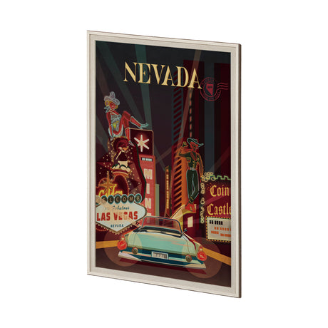 Nevada Go USA (XL) by Mercana Studio a Hand Embelished Decograph Framed Art Print under Glass from Mercana - Luna Furniture