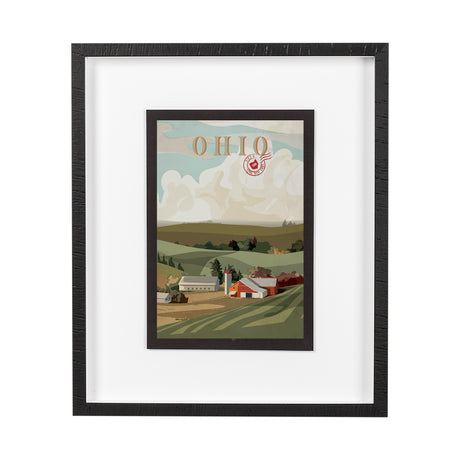 Ohio Go USA (M) by Mercana Studio a Framed Art Print Matted under Glass from Mercana - Luna Furniture