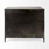Poppy III 40L x 16W Black Metal With Glass Door Accent Cabinet from Mercana - Luna Furniture
