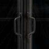Poppy III 40L x 16W Black Metal With Glass Door Accent Cabinet from Mercana - Luna Furniture