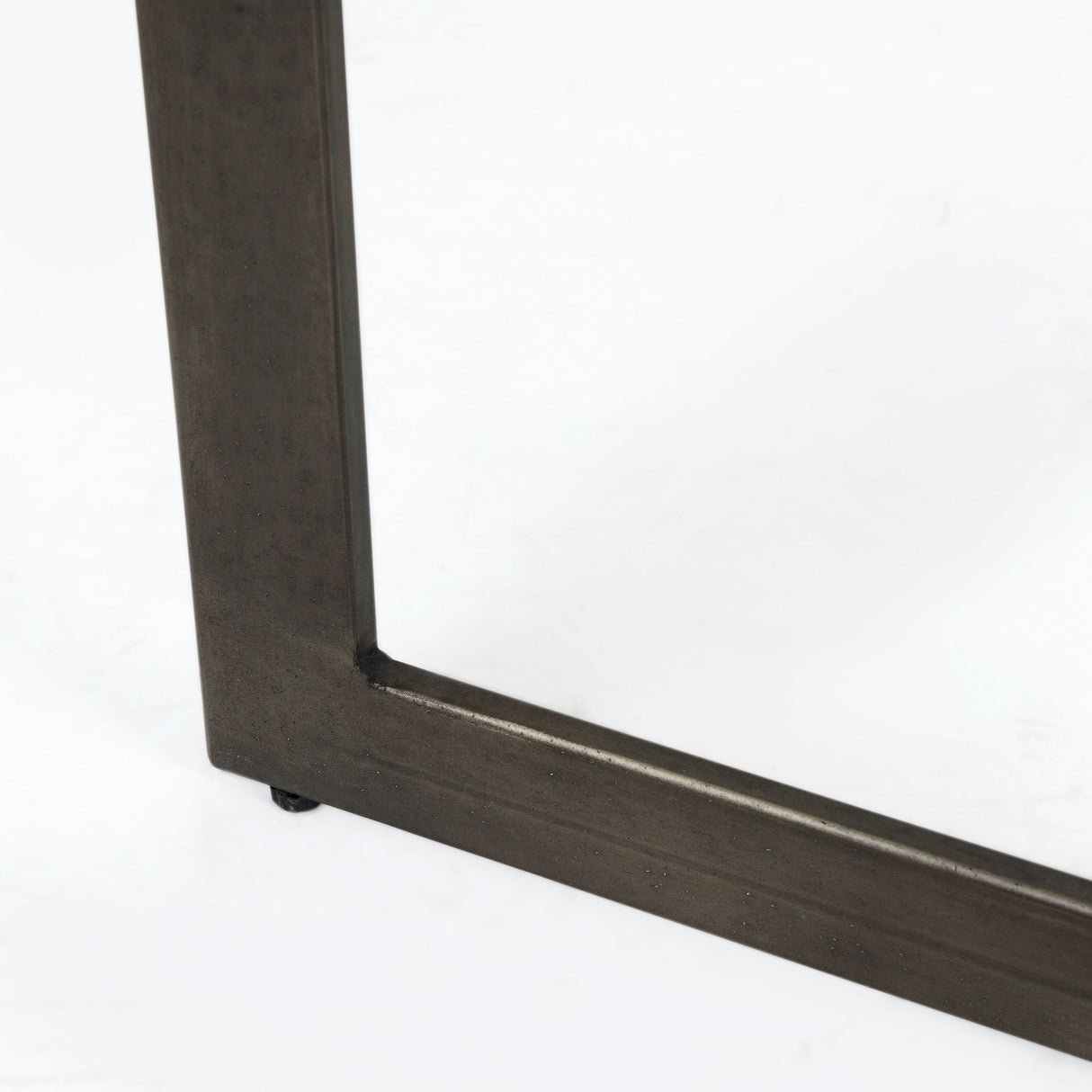 Faye 50L x 15W x 30H Medium Brown Wood W/Antique Nickel Metal Base Console Table from Mercana - Luna Furniture