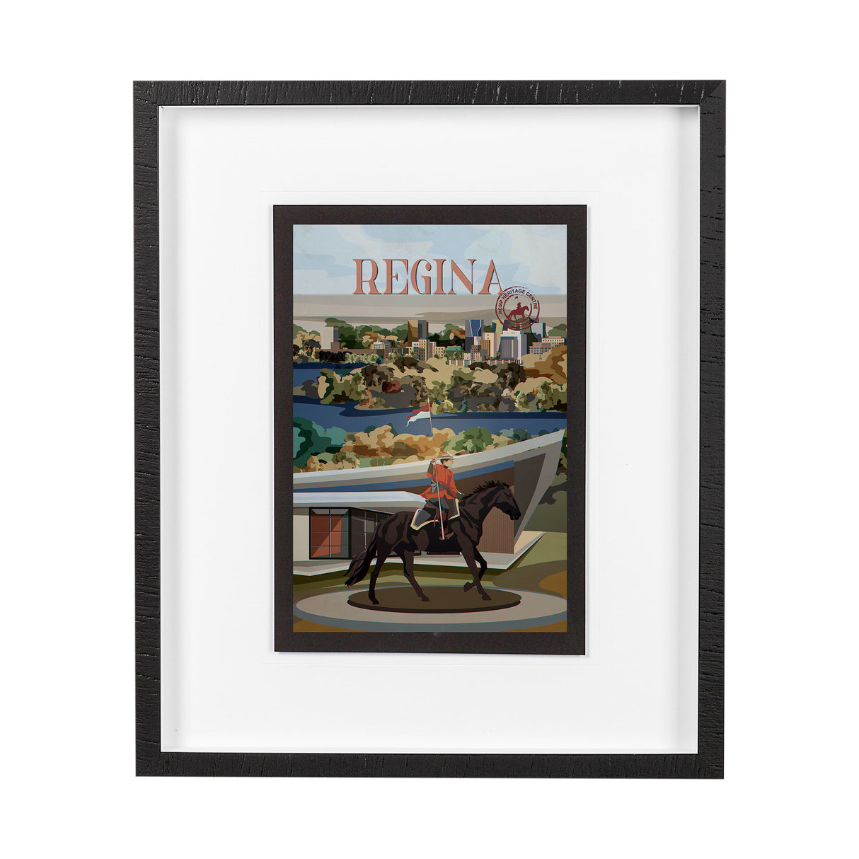 Regina Go Canada (M) by Mercana Studio a Framed Art Print Matted under Glass from Mercana - Luna Furniture