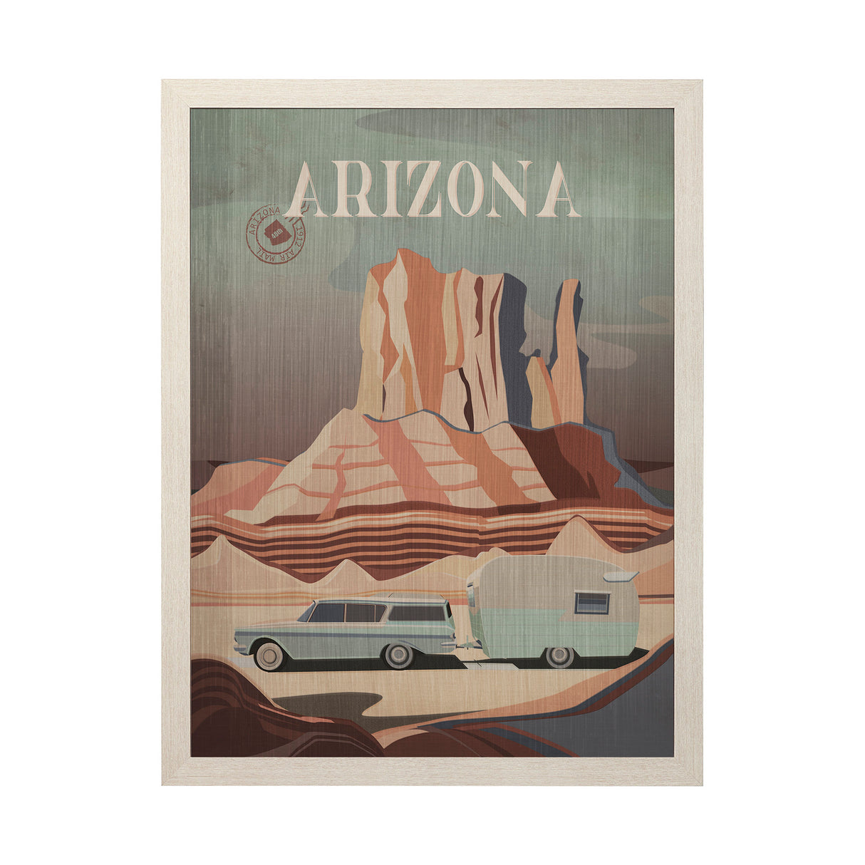 Arizona Go USA (L) by Mercana Studio a Hand Embellished Decograph Framed Art Print from Mercana - Luna Furniture