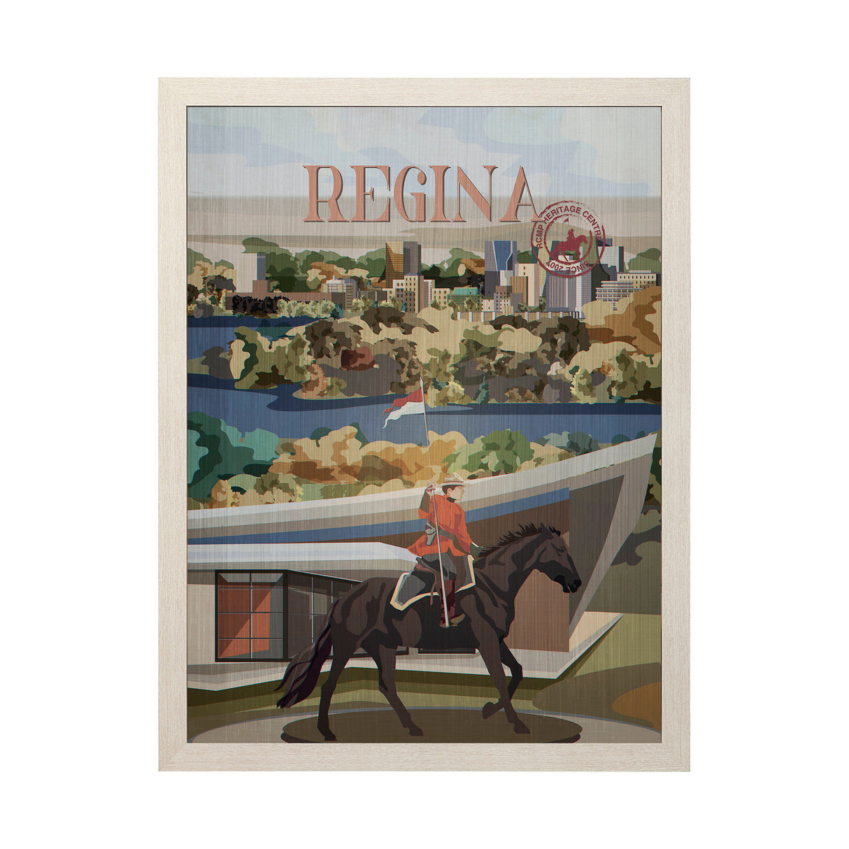 Regina Go Canada (L) by Mercana Studio a Hand Embellished Decograph Framed Art Print from Mercana - Luna Furniture