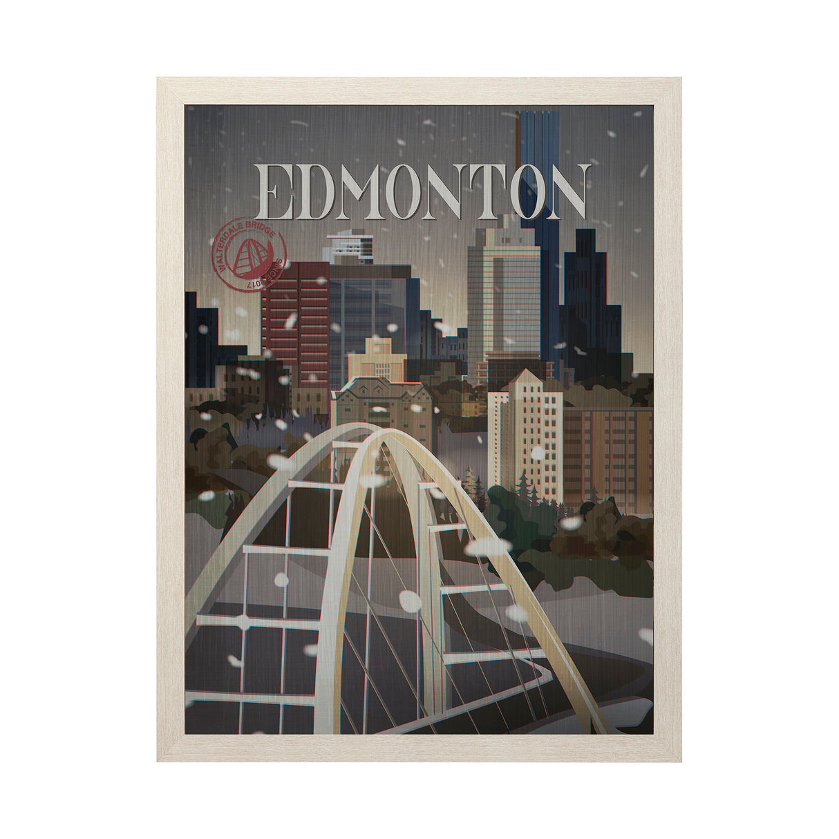 Edmonton Go Canada (L) by Mercana Studio a Hand Embellished Decograph Framed Art Print from Mercana - Luna Furniture