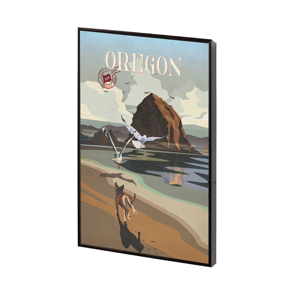 Oregon Go USA (SM) by Mercana Studio a Hand Embellished Decograph Framed Art Print from Mercana - Luna Furniture