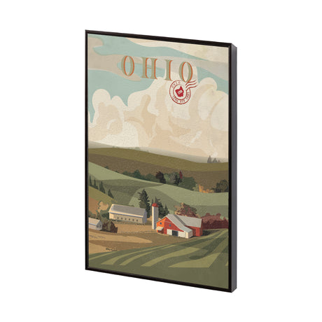 Ohio Go USA (SM) by Mercana Studio a Hand Embellished Decograph Framed Art Print from Mercana - Luna Furniture