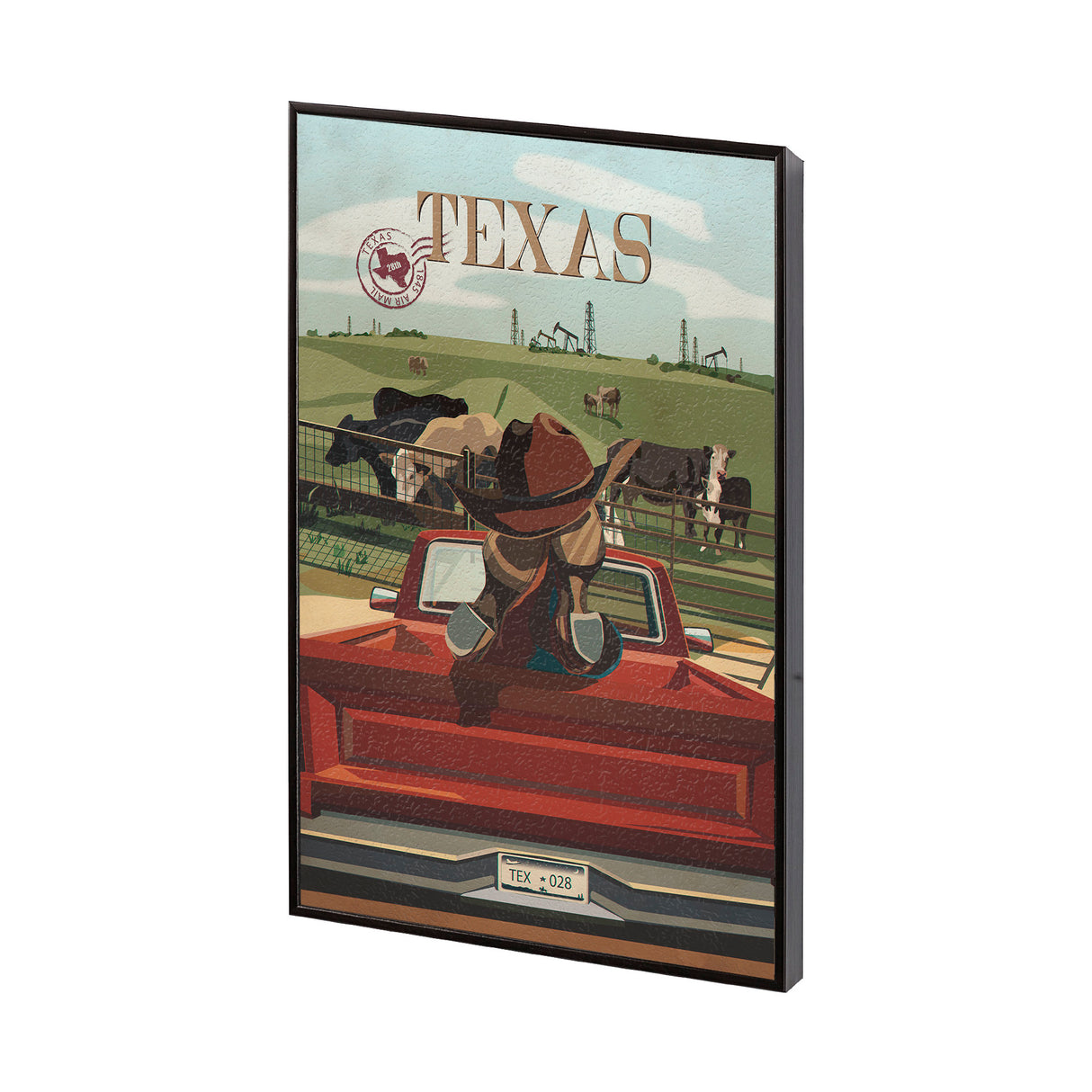 Texas Go USA (SM) by Mercana Studio a Hand Embellished Decograph Framed Art Print from Mercana - Luna Furniture