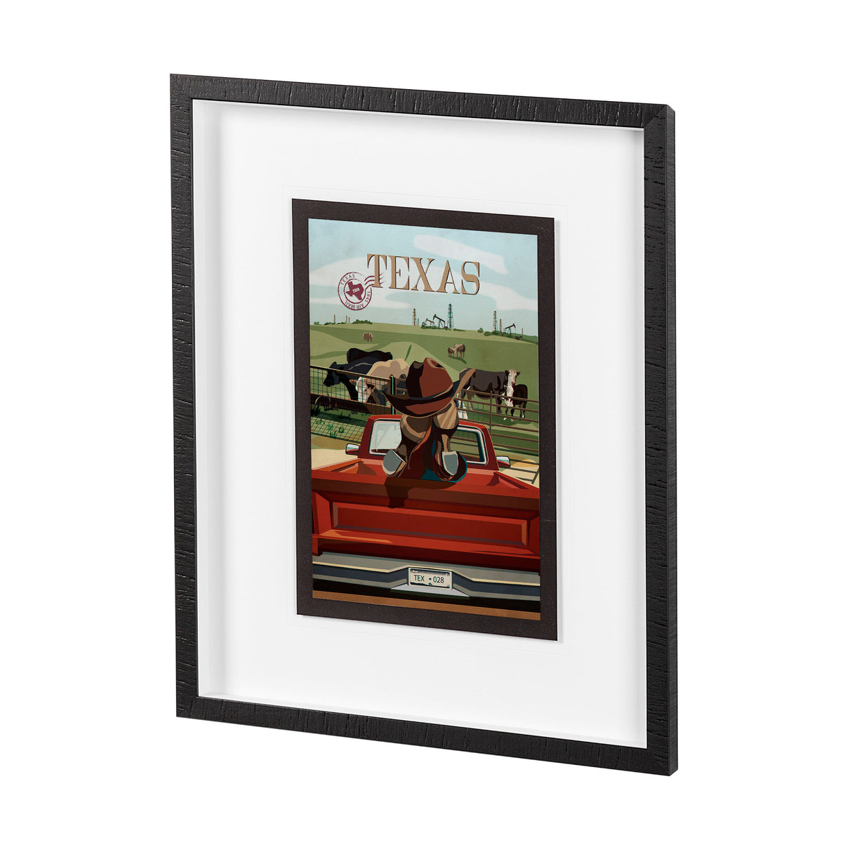 Texas Go USA (M) by Mercana Studio a Framed Art Print Matted under Glass from Mercana - Luna Furniture