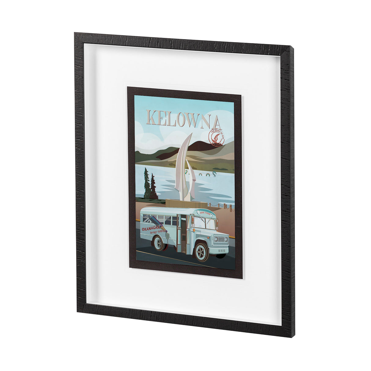 Kelowna Go Canada (SM) by Mercana Studio a Hand Embellished Decograph Framed Art Print from Mercana - Luna Furniture