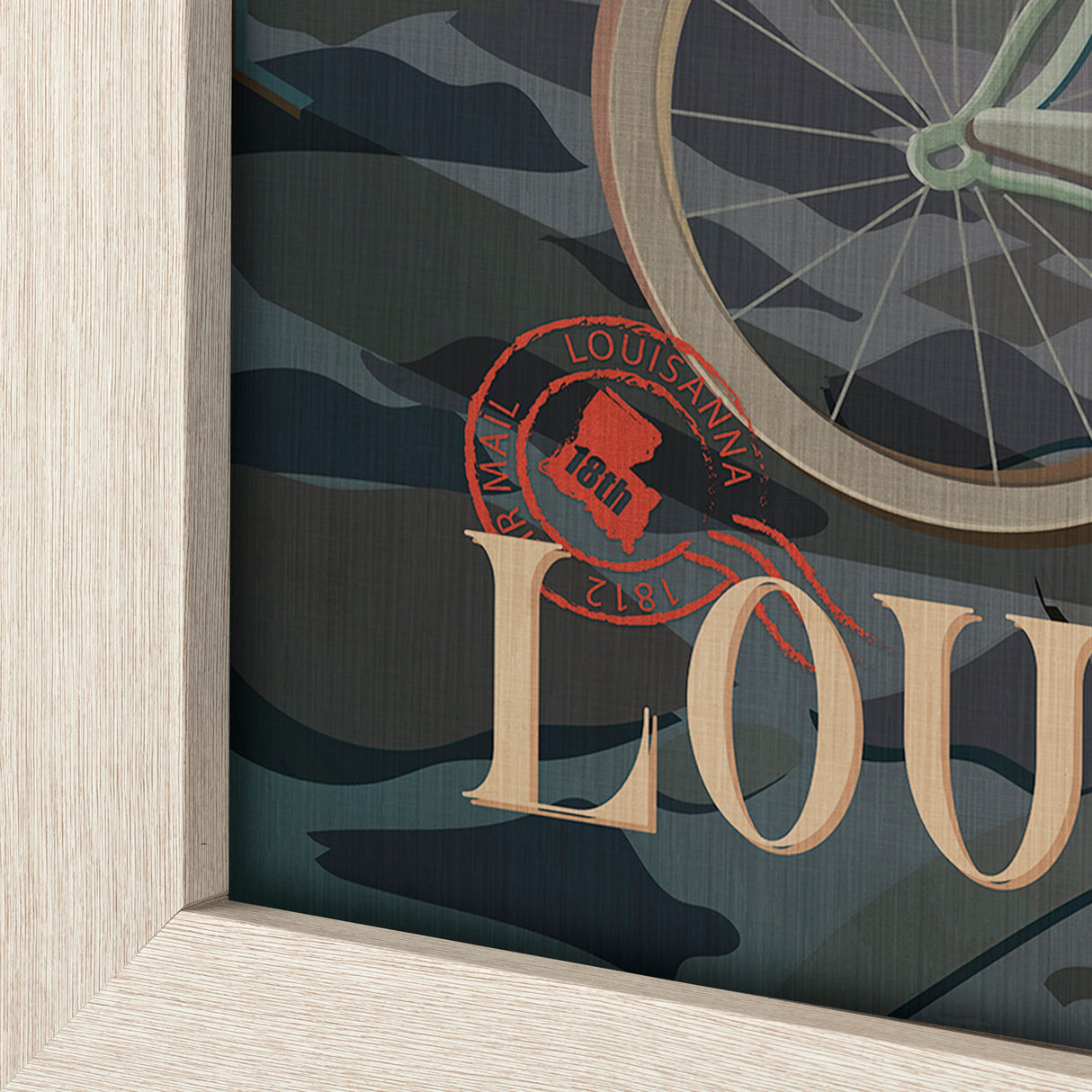 Louisiana Go USA (L) by Mercana Studio a Hand Embellished Decograph Framed Art Print from Mercana - Luna Furniture