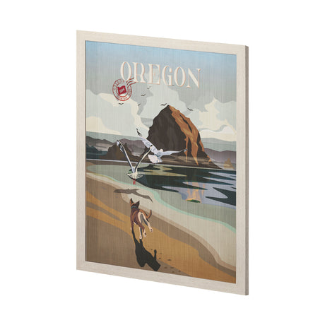 Oregon Go USA (L) by Mercana Studio a Hand Embellished Decograph Framed Art Print from Mercana - Luna Furniture