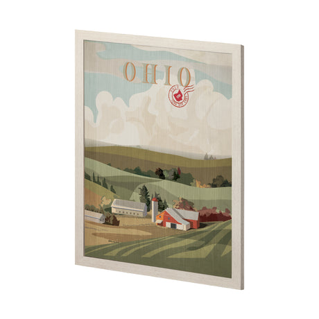 Ohio Go USA (L) by Mercana Studio a Hand Embellished Decograph Framed Art Print from Mercana - Luna Furniture