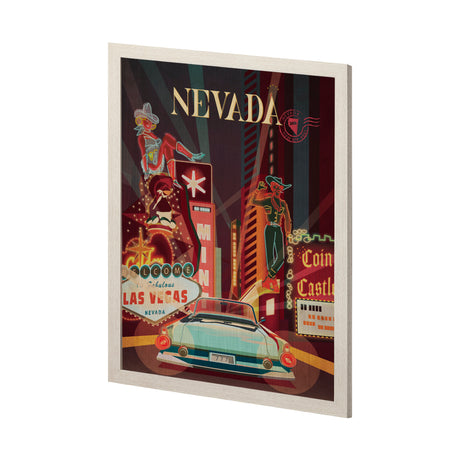 Nevada Go USA (L) by Mercana Studio a Hand Embelished Decograph Framed Art Print from Mercana - Luna Furniture