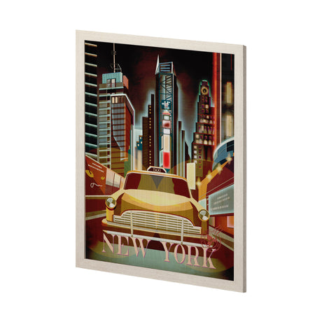 New York Go USA (L) by Mercana Studio a Hand Embellished Decograph Framed Art Print from Mercana - Luna Furniture