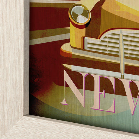 New York Go USA (L) by Mercana Studio a Hand Embellished Decograph Framed Art Print from Mercana - Luna Furniture