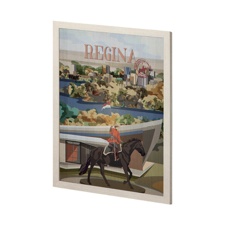 Regina Go Canada (L) by Mercana Studio a Hand Embellished Decograph Framed Art Print from Mercana - Luna Furniture