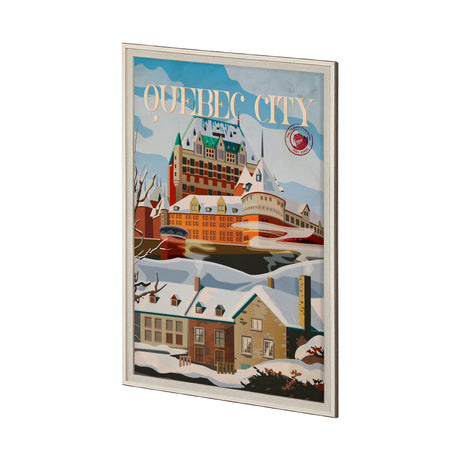 Quebec City Go Canada (XL) by Mercana Studio Hand Embellished Decograph Framed Art Print under Glass from Mercana - Luna Furniture