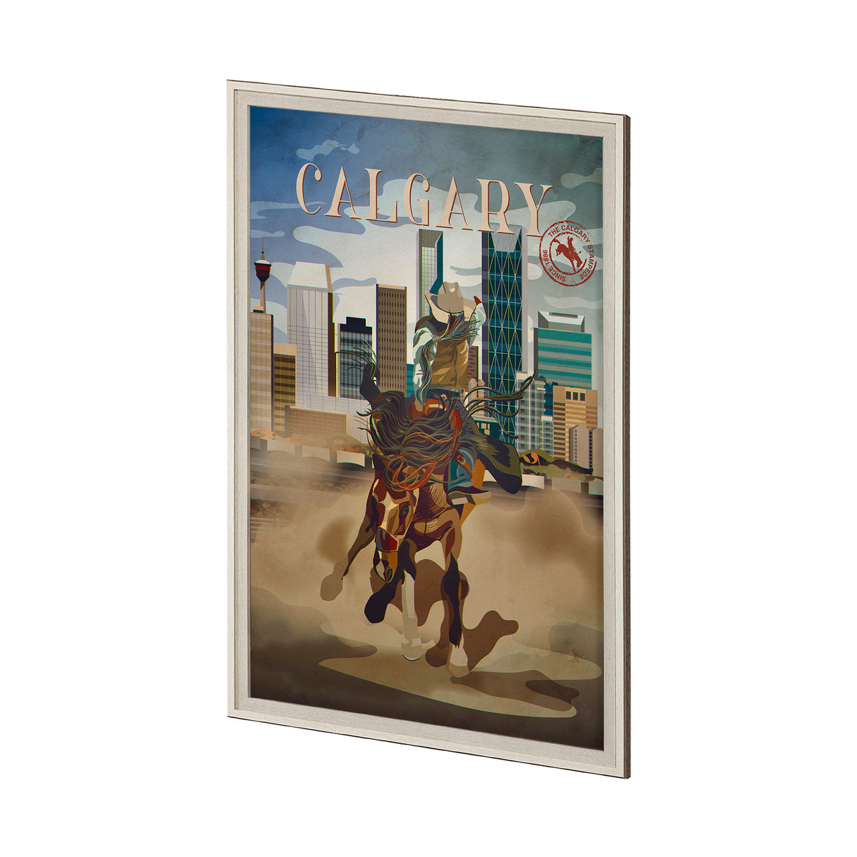 Calgary Go Canada (XL) by Mercana Studio a Hand Embellished Decograph Framed Art Print under Glass from Mercana - Luna Furniture