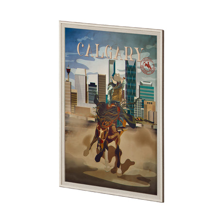 Calgary Go Canada (XL) by Mercana Studio a Hand Embellished Decograph Framed Art Print under Glass from Mercana - Luna Furniture