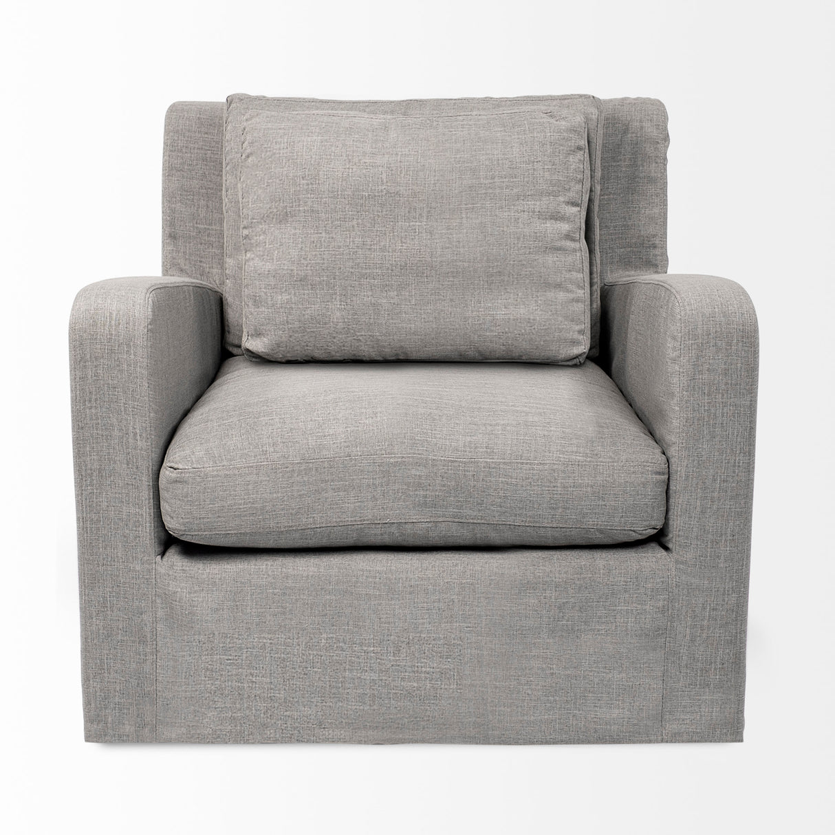 Denly III 38 X 38.25 X 34.5 Flint Gray Slipcover Upholstered Arm Chair from Mercana - Luna Furniture