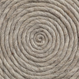 Allium Oatmeal Handwoven Wool Cylindrical Pouf from Mercana - Luna Furniture