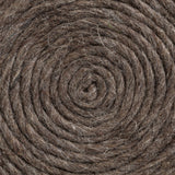 Allium Dark Brown Handwoven Wool Cylindrical Pouf from Mercana - Luna Furniture