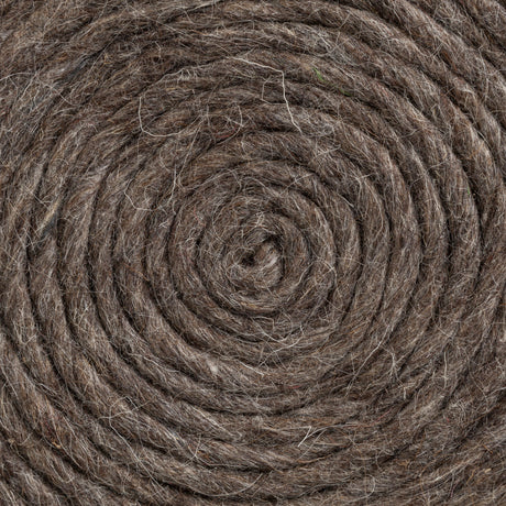 Allium Dark Brown Handwoven Wool Cylindrical Pouf from Mercana - Luna Furniture