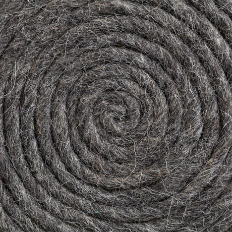 Allium Dark Gray Handwoven Wool Cylindrical Pouf from Mercana - Luna Furniture