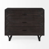 Giselle I 40L x 16W Dark Brown Fir Veneer 3 Drawer Accent Cabinet from Mercana - Luna Furniture