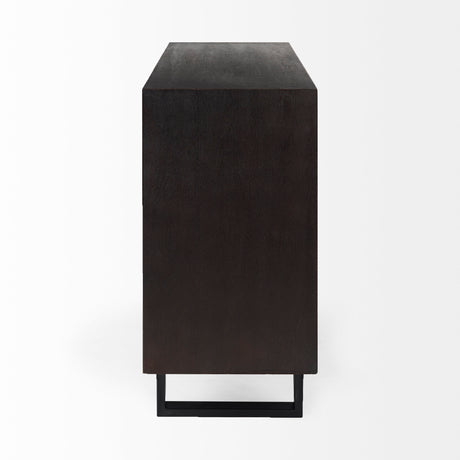 Giselle I 40L x 16W Dark Brown Fir Veneer 3 Drawer Accent Cabinet from Mercana - Luna Furniture