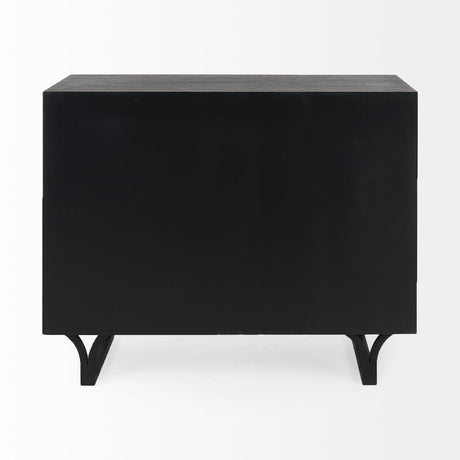 Giselle I 40L x 16W Dark Brown Fir Veneer 3 Drawer Accent Cabinet from Mercana - Luna Furniture