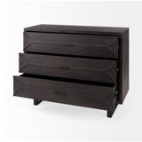 Giselle I 40L x 16W Dark Brown Fir Veneer 3 Drawer Accent Cabinet from Mercana - Luna Furniture